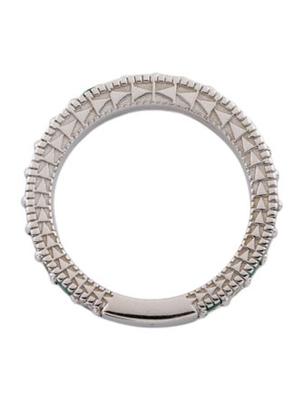 Ring 14K Emerald & Diamond Band