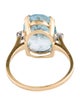 Ring 14K 7.90ct Topaz & Diamond Cocktail Ring