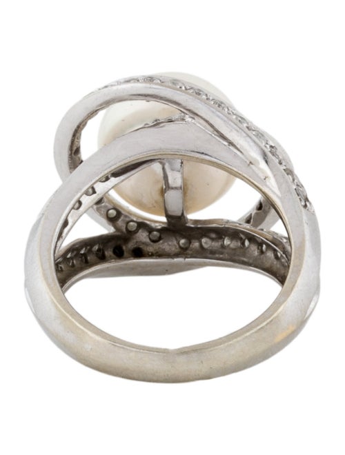 Ring 14K Pearl & Diamond Cocktail Ring