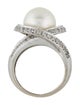 Ring 14K Pearl & Diamond Cocktail Ring