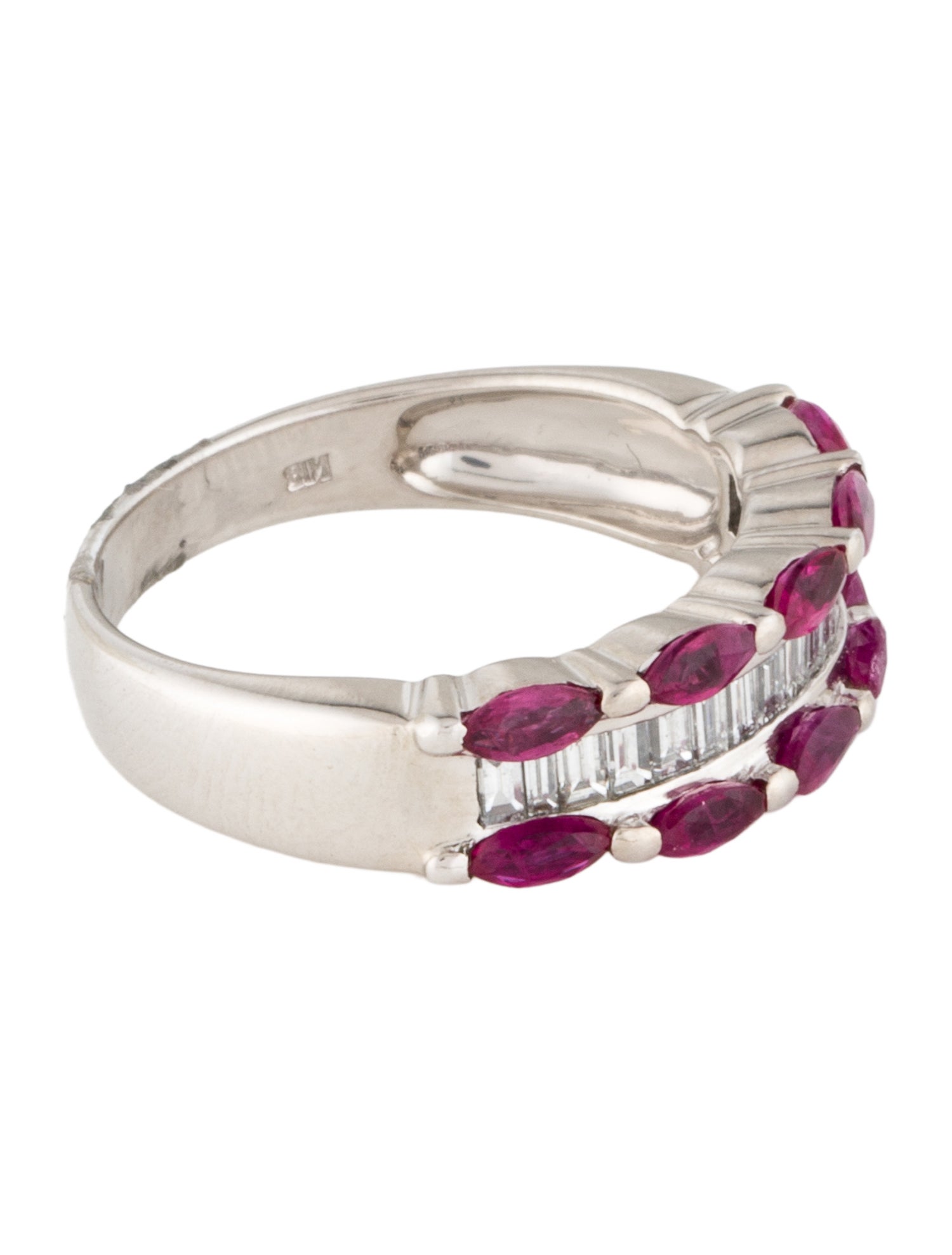 Ring 18K Ruby & Diamond Band