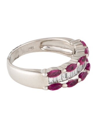 Ring 18K Ruby & Diamond Band