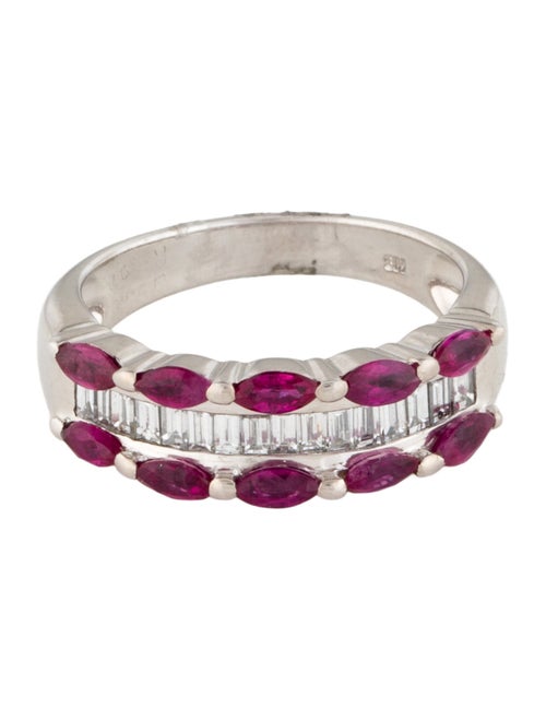 Ring 18K Ruby & Diamond Band
