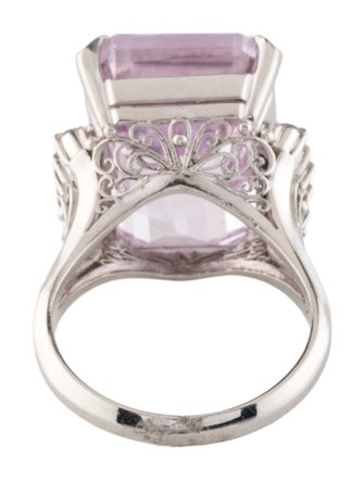 Ring Platinum 19.76ct Kunzite & Diamond Cocktail Ring