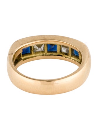 Ring 18K Sapphire & Diamond Band