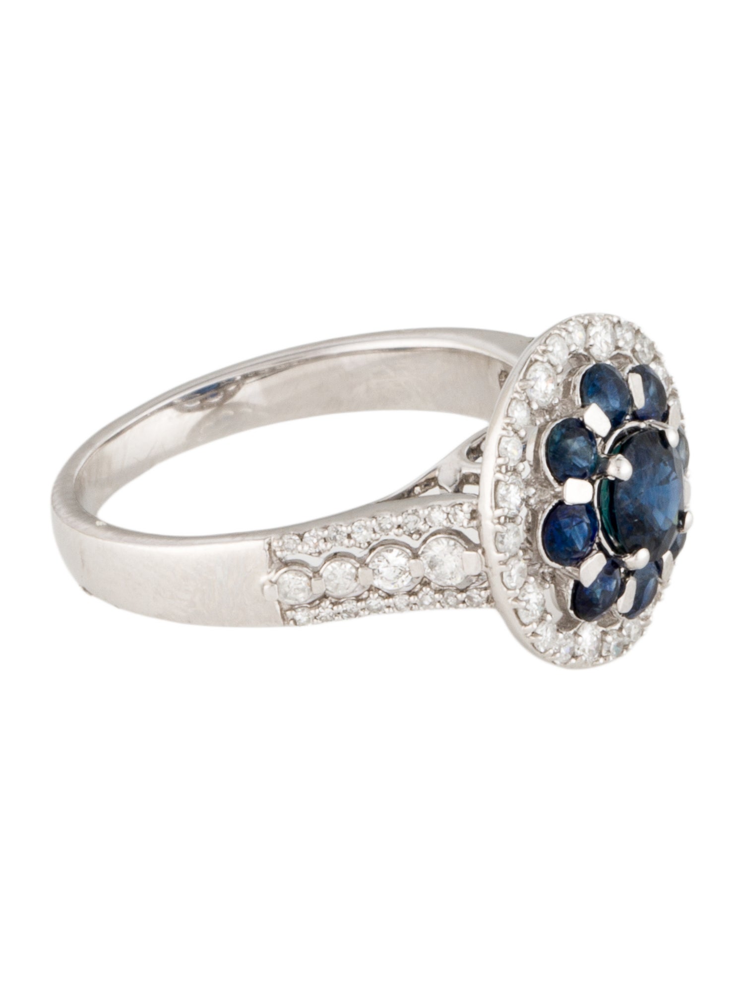 Ring 14K 1.03ctw Sapphire & Diamond Cocktail Ring