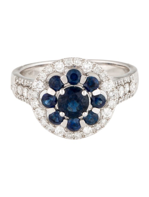 Ring 14K 1.03ctw Sapphire & Diamond Cocktail Ring
