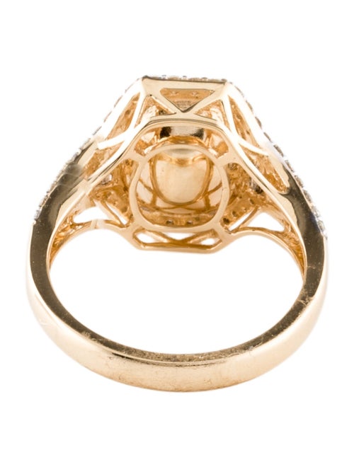 Ring 14K 2.44ct Emerald & Diamond Cocktail Ring