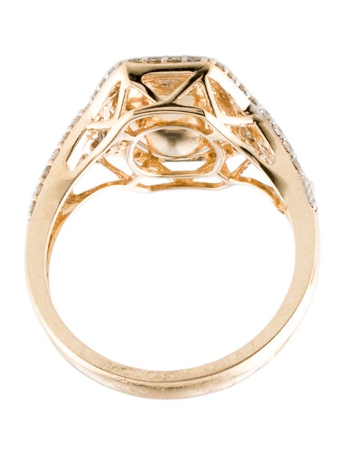 Ring 14K 2.44ct Emerald & Diamond Cocktail Ring