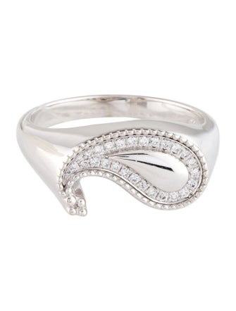 Ring 14K Lab-Grown Diamond Paisley Cocktail Ring