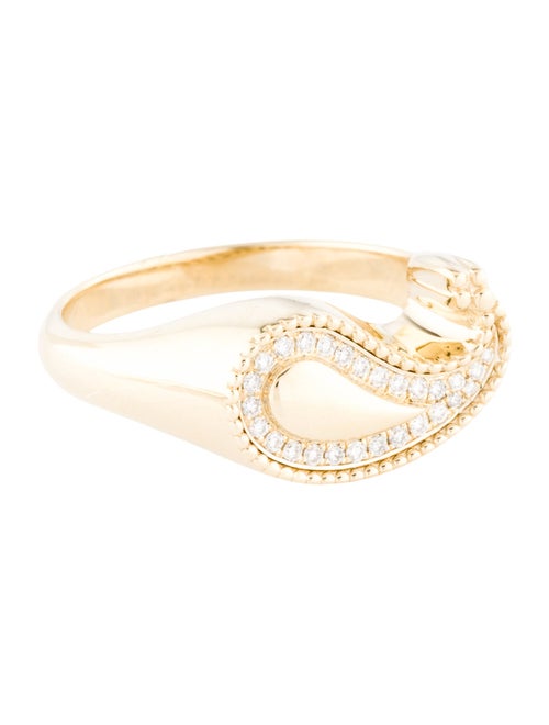 Ring 14K Diamond Paisley Cocktail Ring