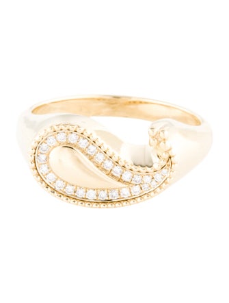 Ring 14K Diamond Paisley Cocktail Ring