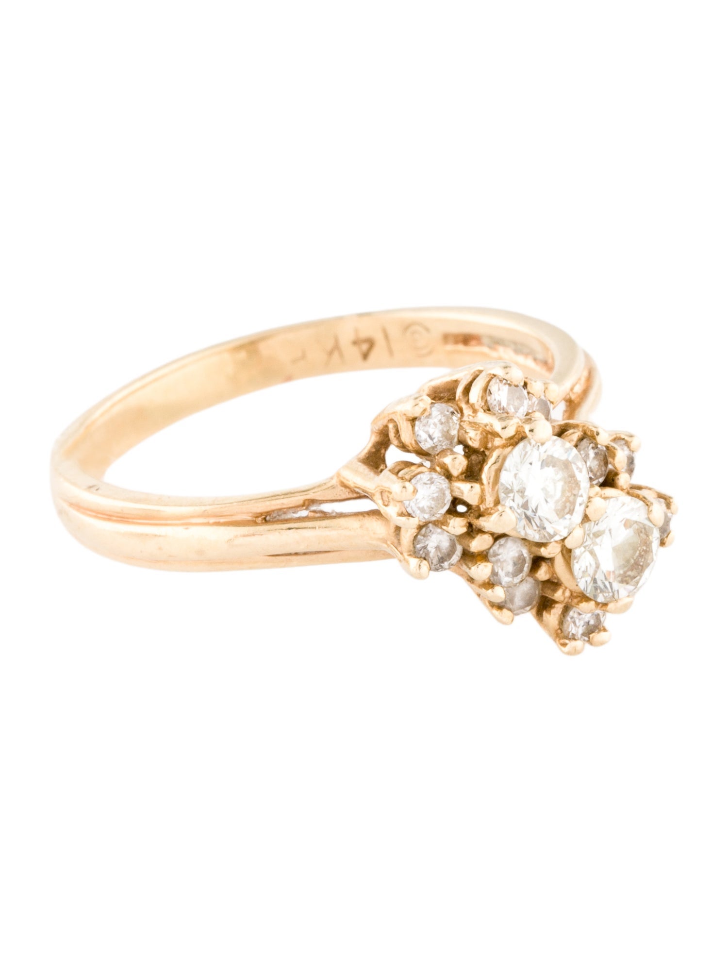 Ring 14K Diamond Cocktail