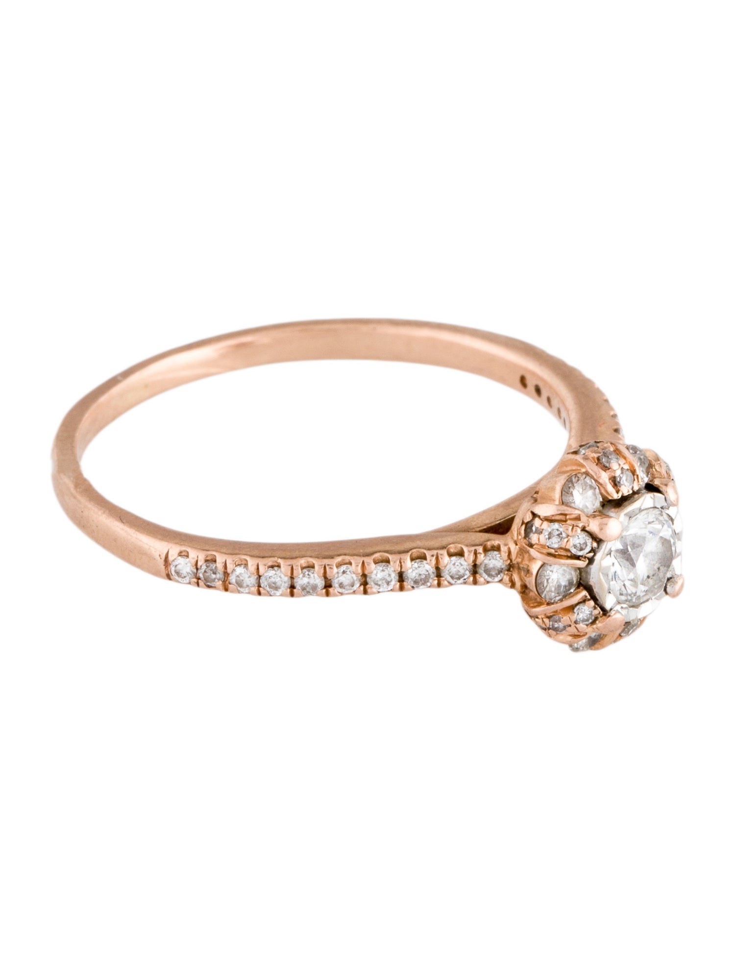 Ring 14K Diamond Cluster Cocktail