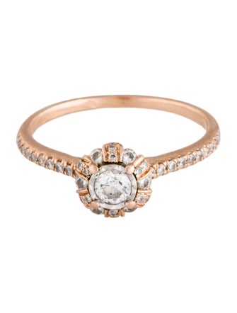 Ring 14K Diamond Cluster Cocktail Ring