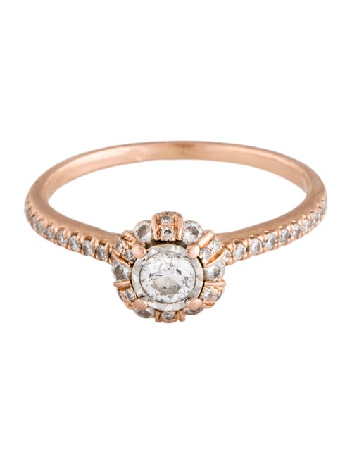 Ring 14K Diamond Cluster Cocktail Ring