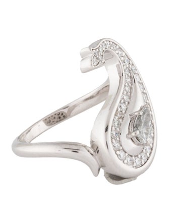 Ring 14K Lab-Grown Diamond Paisley Cocktail Ring