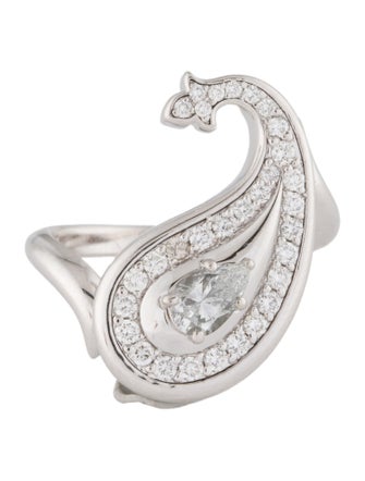 Ring 14K Lab-Grown Diamond Paisley Cocktail Ring