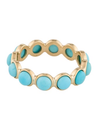 Ring 18K 2.04ctw Turquoise Eternity Band