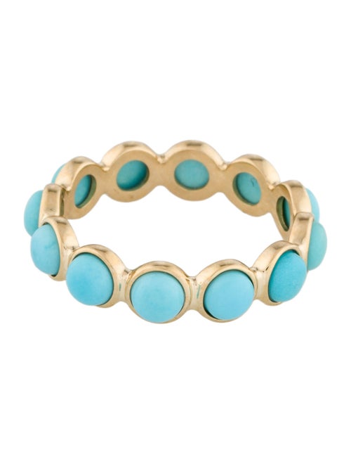 Ring 18K 2.04ctw Turquoise Eternity Band