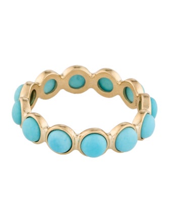 Ring 18K 2.04ctw Turquoise Eternity Band