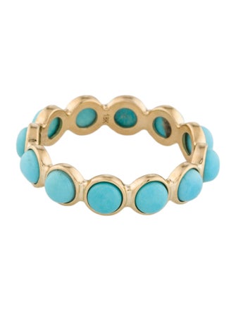 Ring 18K 2.04ctw Turquoise Eternity Band