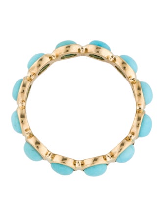 Ring 18K 2.04ctw Turquoise Eternity Band