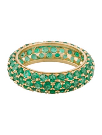 Ring 18K 2.04ctw Emerald Eternity Band