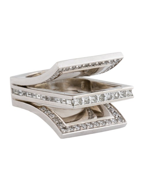 Ring Gauthier 14K 2.19ctw Diamond Three-Bar Cocktail Ring