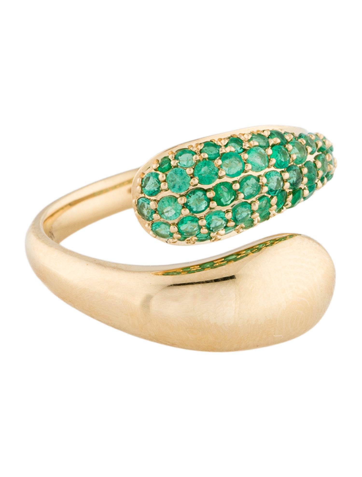 Ring 18K Emerald Bypass