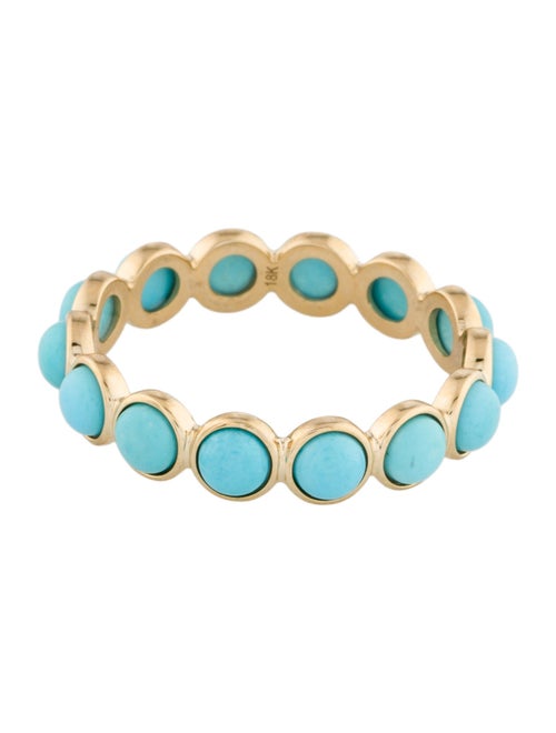 Ring 18K 2.52ctw Turquoise Eternity Band