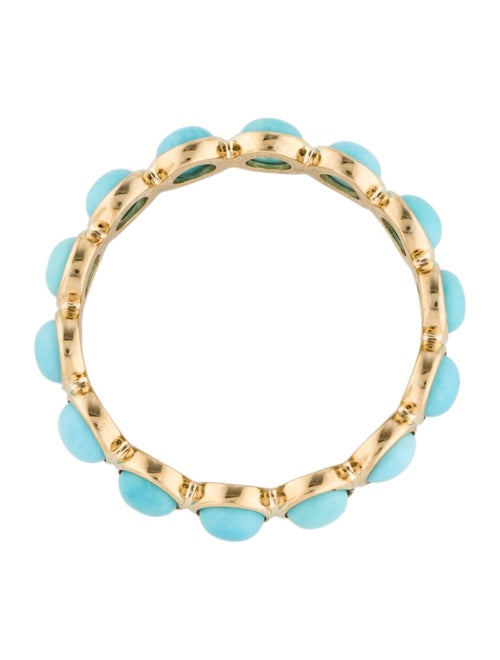 Ring 18K 2.52ctw Turquoise Eternity Band