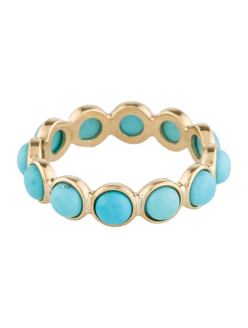 Ring 18K 2.16ctw Turquoise Eternity Band