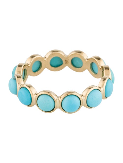 Ring 18K 2.16ctw Turquoise Eternity Band
