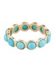 Ring 18K 2.16ctw Turquoise Eternity Band