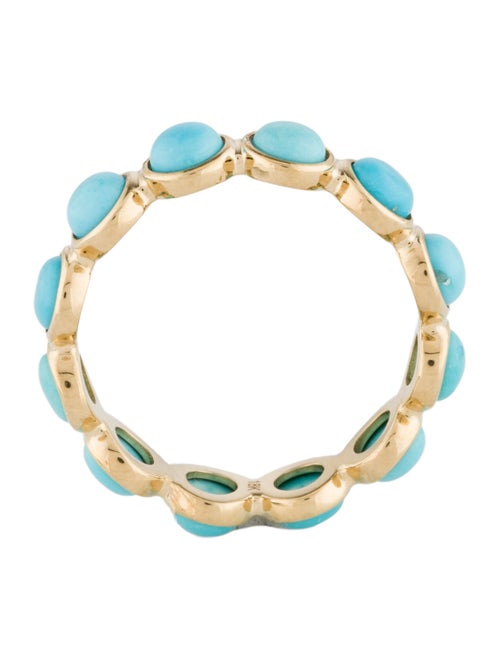 Ring 18K 2.16ctw Turquoise Eternity Band
