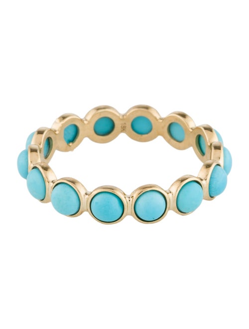 Ring 18K 2.52ctw Turquoise Eternity Band