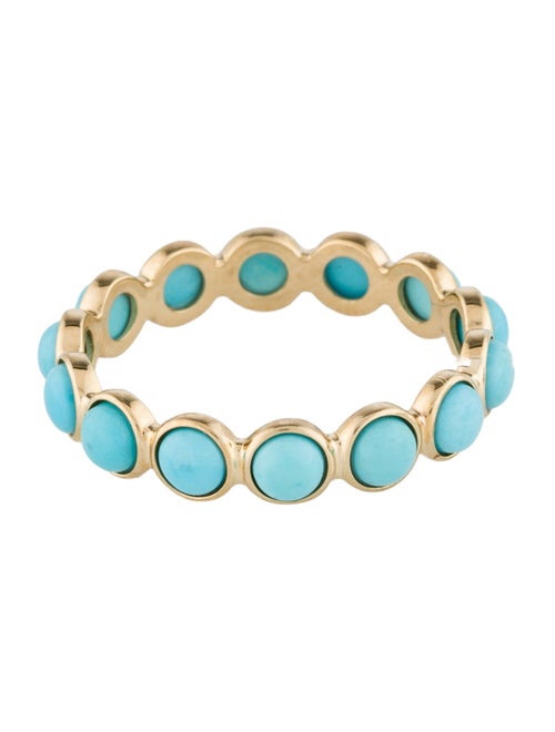 Ring 18K 2.52ctw Turquoise Eternity Band
