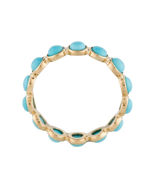 Ring 18K 2.52ctw Turquoise Eternity Band