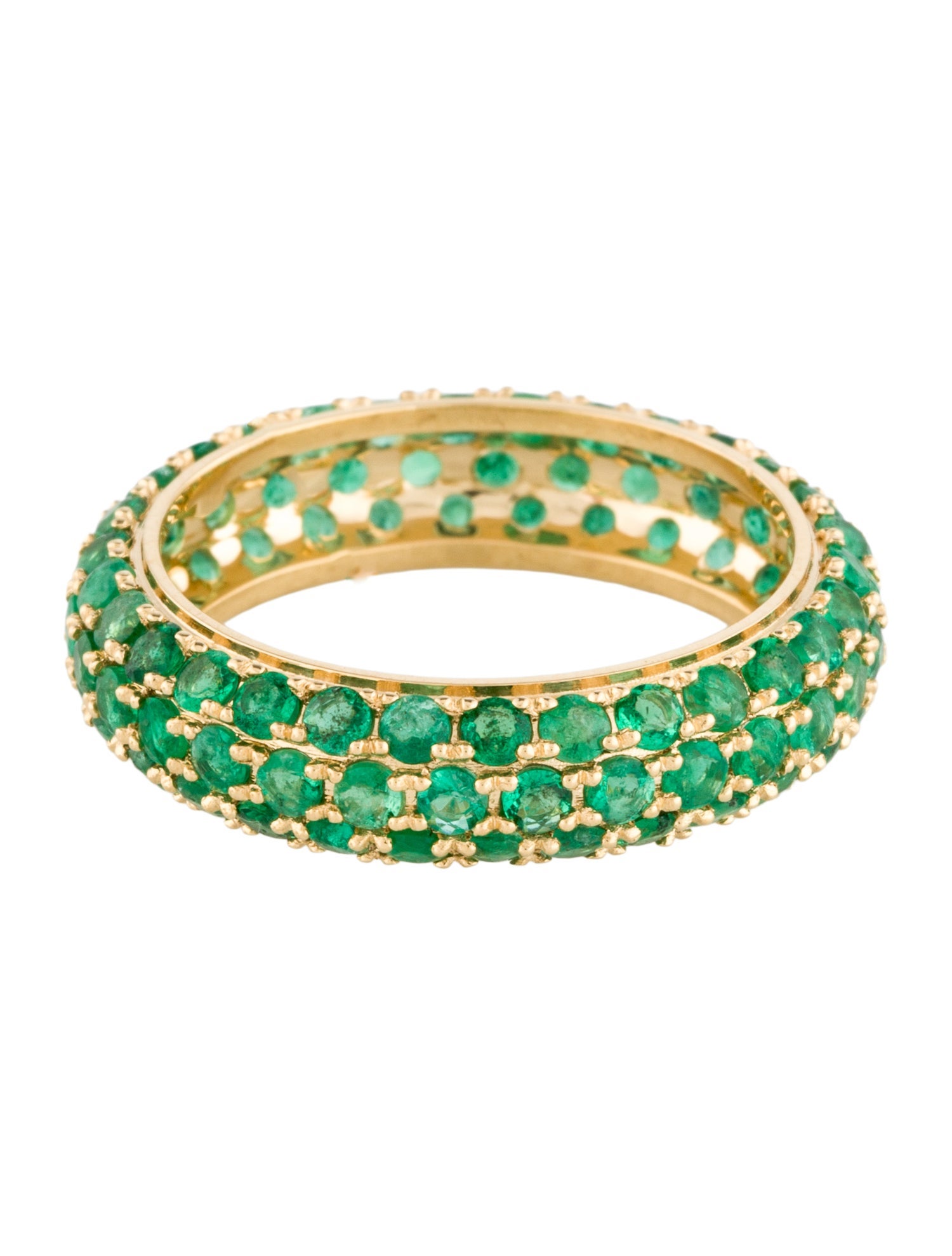 Ring 18K 2.16ctw Emerald Eternity Band