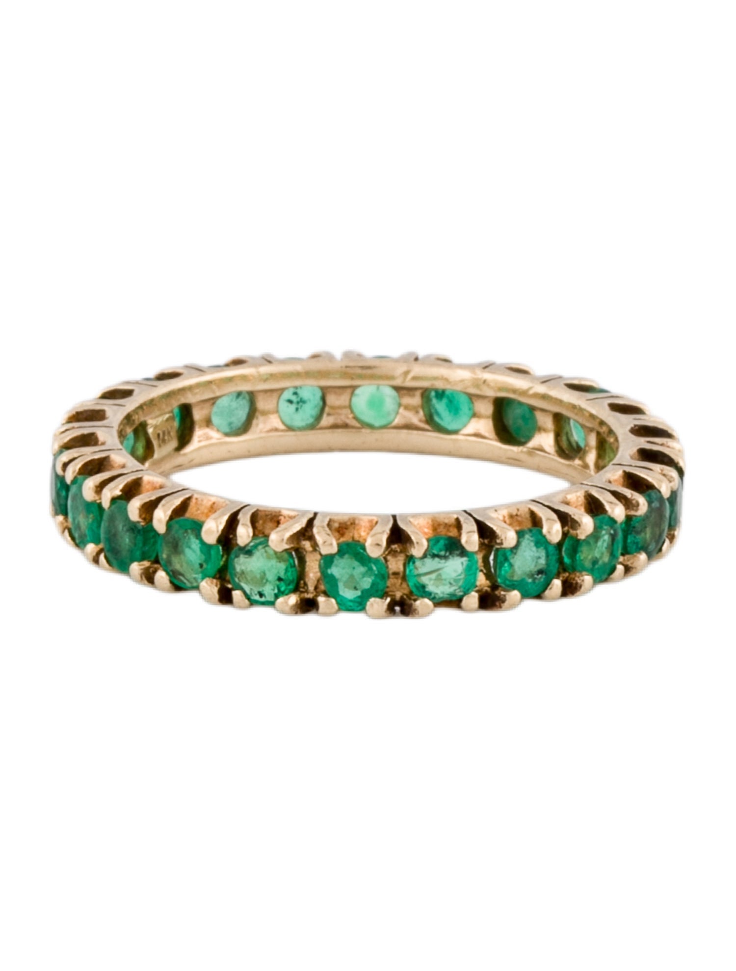 Ring 14K 1.01ctw Emerald Eternity Band