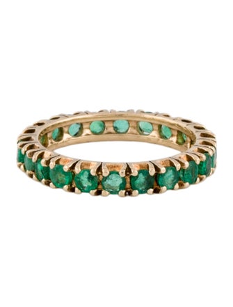 Ring 14K 1.01ctw Emerald Eternity Band Ring