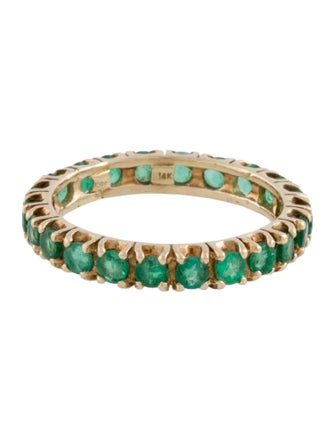 Ring 14K 1.01ctw Emerald Eternity Band