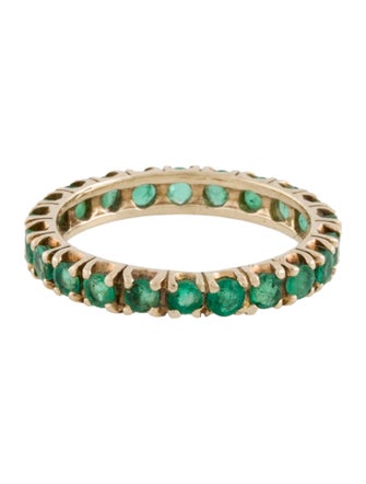 Ring 14K 1.01ctw Emerald Eternity Band