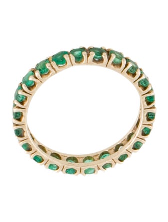 Ring 14K 1.01ctw Emerald Eternity Band