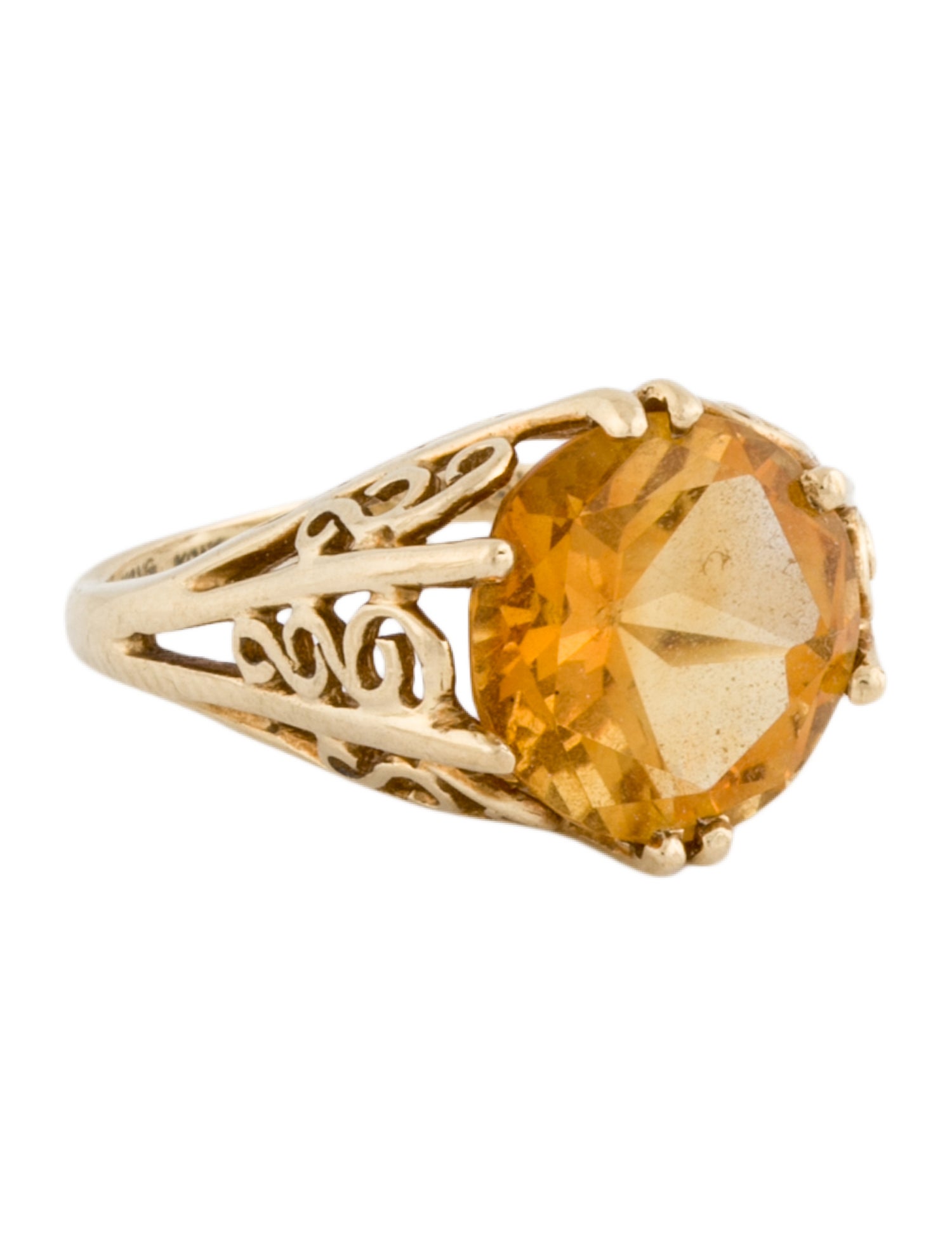 Ring 14K Citrine Cocktail