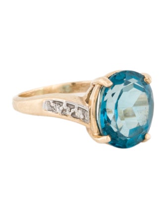 Ring 14K 4.38ctw Topaz & Diamond Cocktail Ring
