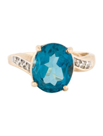 Ring 14K 4.38ctw Topaz & Diamond Cocktail Ring