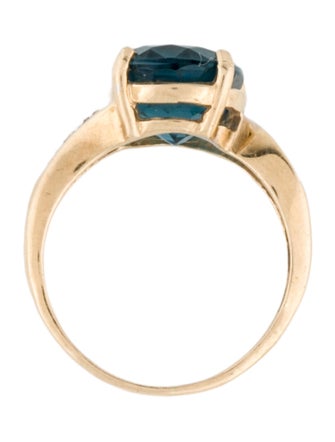 Ring 14K 4.38ctw Topaz & Diamond Cocktail Ring