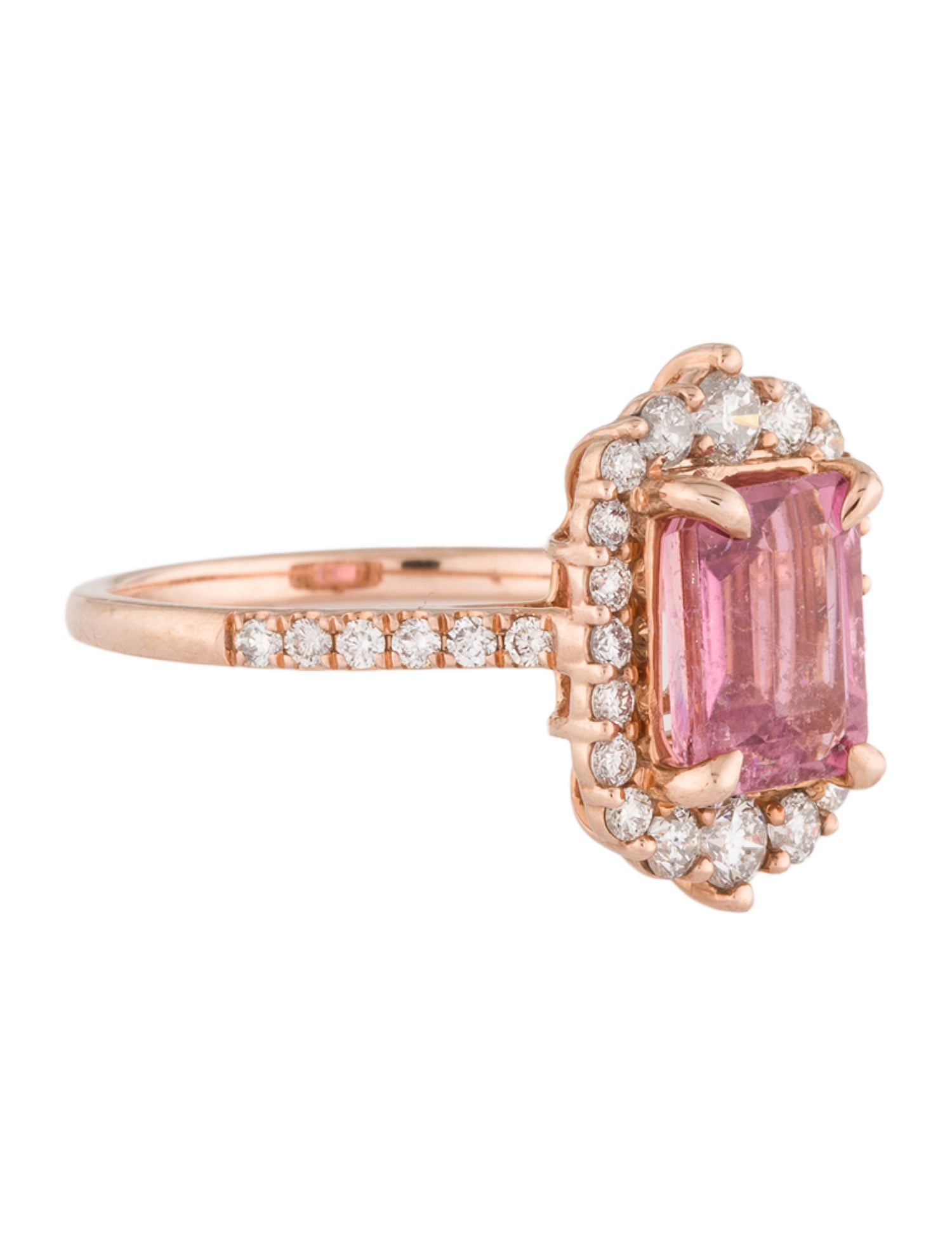 Ring 14K 1.85ct Tourmaline & Diamond Cocktail